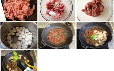 蚝油草菇牛肉的做法和步骤第2张图