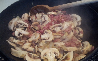意大利菠菜蘑菇白酱通粉的做法和步骤第6张图