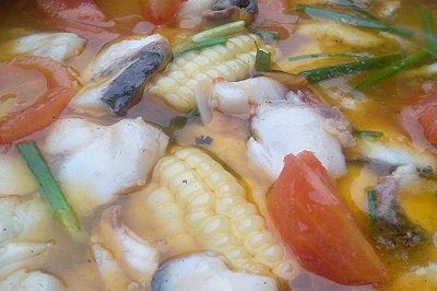 嫩玉米蕃茄魚片汤