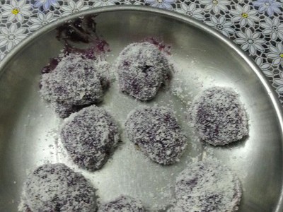 椰蓉糯米紫薯