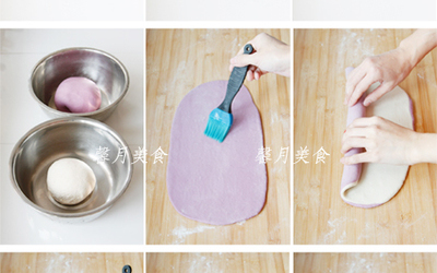双色紫薯卷的做法和步骤第2张图