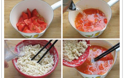 番茄鸡蛋面疙瘩汤的做法和步骤第2张图