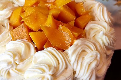 椰子榛子芒果蛋糕
