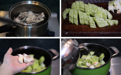 苦瓜冬菇煲骨汤的做法和步骤第5张图