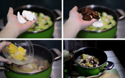 苦瓜冬菇煲骨汤的做法和步骤第6张图