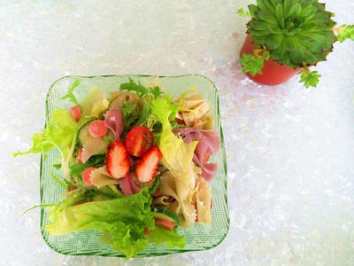 家常菜谱:果蔬蝴蝶面沙拉的做法和步骤(图3)