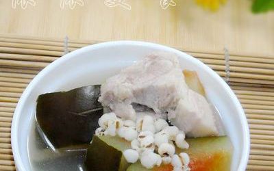 西瓜皮生熟薏米猪踭汤的做法和步骤第1张图