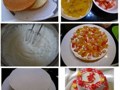 喜庆的双层祝寿蛋糕的做法和步骤(图3)
