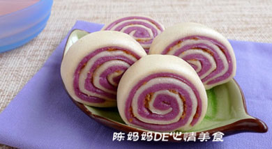 松仁紫薯卷