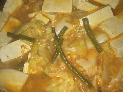 辣白菜豆腐锅