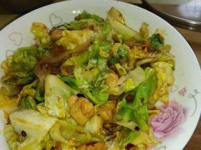 鸡肉豆豉圆白菜
