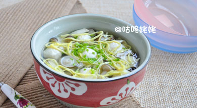蘑菇豆腐肉丸汤