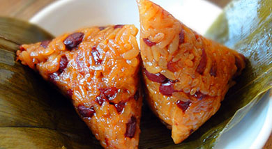桂花蜜豆蜜枣粽子