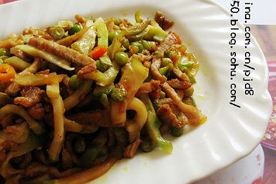豌豆榨菜炒肉丝