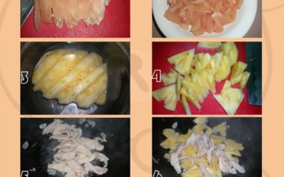 菠萝鸡柳的做法和步骤第3张图