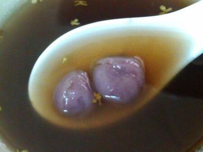 红豆紫薯小圆子