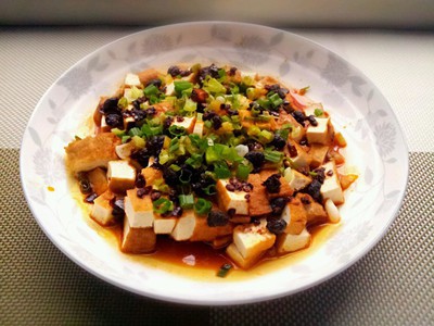 豆豉蒸油豆腐