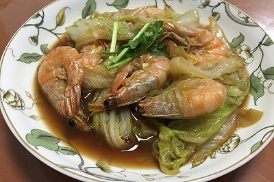 白菜炖虾