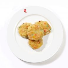 玉米虾仁可乐饼