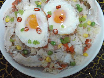 黄油螃蟹炒米饭