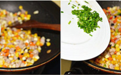 彩椒炒肉丁的做法和步骤第6张图