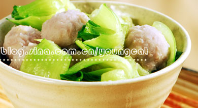青菜烩芋丸