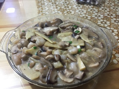 香菇蘑菇冬笋炒虾仁