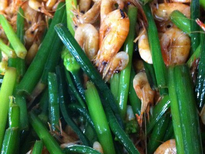 扁菜河虾