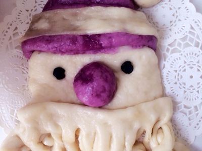 紫薯圣诞老人馒头