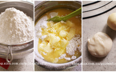 绣球蛋黄酥的做法和步骤第8张图