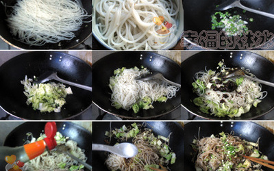 香菇酱炒米线的做法和步骤第2张图
