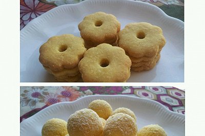 椰蓉花朵饼vs椰丝球