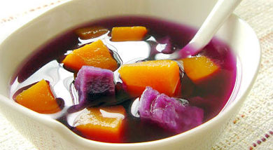 南瓜紫薯汤