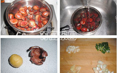 滋补菜板栗烧鸡的做法和步骤(图2)