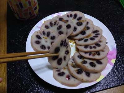 桂花糯米紫米藕